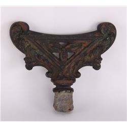 Iron boot scraper from the 19th Century.  (Size: See