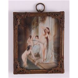 19th Century OR Early 20th Century, hand painted ivory