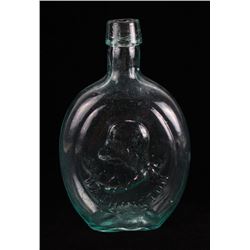 Civil War era aqua glass flasks.  (Size: See second