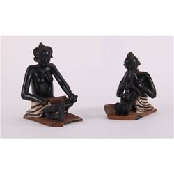 Two (2) African erotic ceramic sculptures (unknown