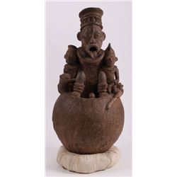 Rare African Mambila terra cotta pottery vessel