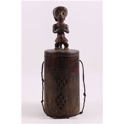Extremely rare African Fang finely carved barrel form