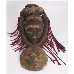 African Dan Complex tribal mask from Liberia and Cote