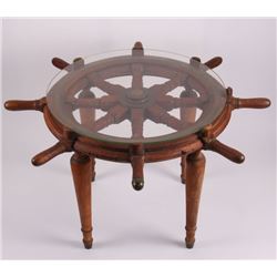 Early 20th Century, nautical ship wheel converted to a