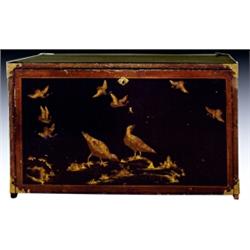 A Japanese lacquered curiosity cabinet, Meiji period (1868-1912), the rectangular top and single...