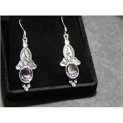 EARRINGS  - NEW STERLING SILVER MYSTIC TOPAZ EARRINGS - FRENCH HOOK DESIGN