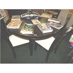 ROUND DINING TABLE - ESPRESSO - WITH 4CHAIRS
