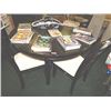 Image 1 : ROUND DINING TABLE - ESPRESSO - WITH 4CHAIRS