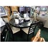 Image 2 : ROUND DINING TABLE - ESPRESSO - WITH 4CHAIRS