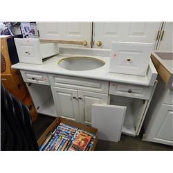BATHROOM VANITY COUNTER TOP AND CABINETS - WITH SINK