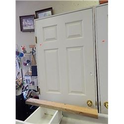 NEW DOOR - WHTIE INTERIOR - WITH FRAME AND HARDWARE -  30"