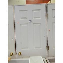 NEW DOOR - WHTIE INTERIOR - WITH FRAME AND HARDWARE -  28"