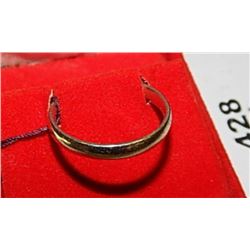 RING - 10K WHITE GOLD BAND - SIZE 9 - 2.8g