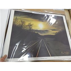 SIGNED OPEN EDITION PRINTS - EUGENE PENTZ - (PKG # 1) 2PC TTL - SUGARING OFF & HEATHER LODGE - RETAI