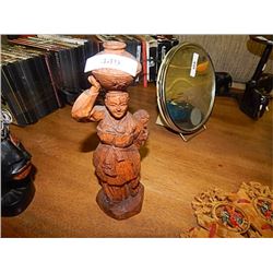CARVED LADY WITH JUG