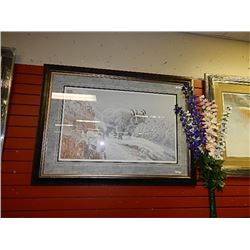 FRAMED LIMITED EDITION PRINT "WINTER FURY MOUNTAIN GOAT - RON PARKER - GALLERY ESTIMATE$925