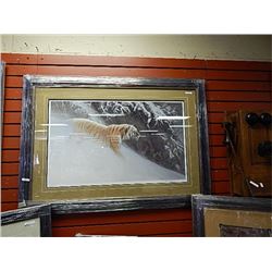 FRAMED LIMITED EDTION PRINT - MOMENTUM - SIBERIAN TIGER - ROBERT BATEMAN - GALLERY ESTIMATE $1625