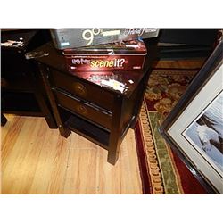 MAHOGANY NITE TABLE - 2 DRAWER