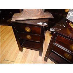 MAHOGANY NITE TABLE - 2 DRAWER