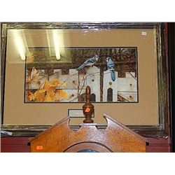FRAMED PRINT - TALK ON THE OLD FENCE - CARL BRENDERS - GALLERY ESTIMATE- $425
