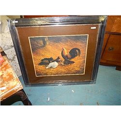 FRAMED PRINT - HEN PECKED - GALLERY ESTIMATE - $375