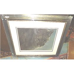 FRAMED LIMITED EDTION PRINT - STARLIGHT COUGAR - ROBERT BATEMAN - GALLERY ESTIMATE $1375