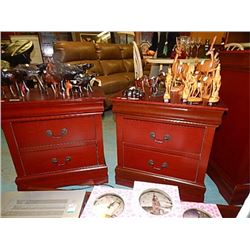 NEW MAHOGANY STYLE DRESSER NITE TABLE - 2 DRAWER