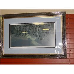 FRAMED LIMITED EDITION PRINT - DEEP WINTER WOLVES - ROBERT BATEMAN - GALLERY ESTIMATE $1500
