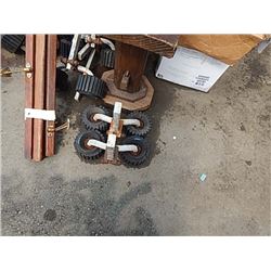 WHEELS ON BRACKETS - 2'S - 2 PER LOT
