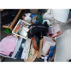 SKID OF MISC ITEMS - BESIDE TABLE