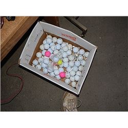 BOX OF GOLF BALLS AND TEE'S