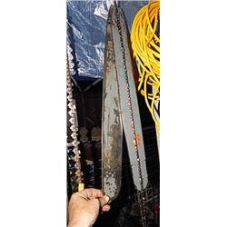 CHAIN SAW BARS (~23") (2TTL) AND LONGER CHAIN