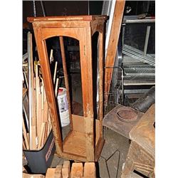 CHINA CABINET FRAME - NO BACK AND NO GLASS - PROJECT WAITING TO BE COMPLETED - APPROX. 5'TALL