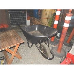 HEAVY DUTY WHEEL BARREL - 6CU PLASTIC BASSIN