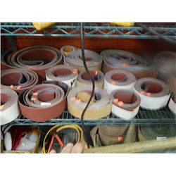SHELF LOT OF OF SANDING BELTS - NEW