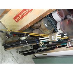 BUNDLE OF FISHING RODS - SOME REELS