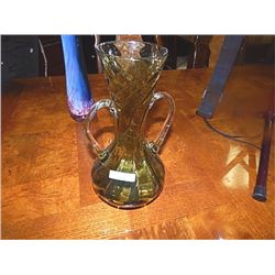 VASE - ART GLASS WITH HANDLE