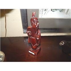 WOOD CARVED ORIENTAL MAN - CHERRY WOOD