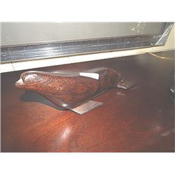 IRONWOOD CARVED WALRUS