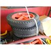 Image 1 : TIRES - RED AND BLACK - NEW - 4 PER LOT