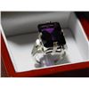 Image 3 : RING - LARGE 16.08 CARAT EMERALD CUT PURPLE AMETHYST - INCLUDES CERTIFICATE - $800