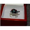 Image 6 : RING - INLAID STERLING SILVER TURTLE RING - VERY UNIQUE - NEW