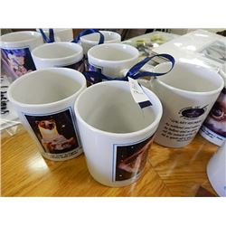 NEW COFFEE MUGS - ART BY EUGENE PENTZ - 4 MUGS PER LOT - 1 OF EACH - GALAXY REUNION, GUARDIAN AMGEL,