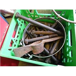 CRATE OF LARGE BELTS