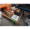 Image 1 : MISC BOXES AND GLASS TOP TABLE