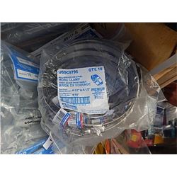 BAG OF HOSE CLAMPS - 4 ½" -6 ½" - 10 PER BAG