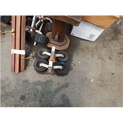 WHEELS ON BRACKETS - 2'S - 2 PER LOT