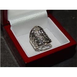 RING - CUSTOM MADE FILLIGREE DESIGNED STERLING SILVER RING