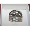 Image 1 : RING - BLUE AND WHITE DIAMOND DINNER RING - NEW WIHT .25 TCW -  TTL 21 DIAMONDS - INCLUDES CERTIFICA