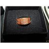 Image 1 : HAND CRAFTED AN CARVED ADJUSTABLE COPPER RING - FIRST NATIONS - SUN & EAGLE - ARTIST SIGNED